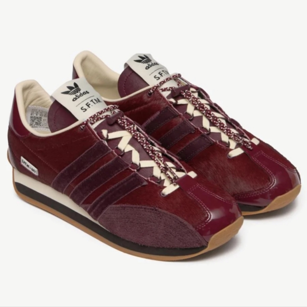 NEW Adidas X SFTM Song For The Mute Country OG Pony Hair Maroon Shoes